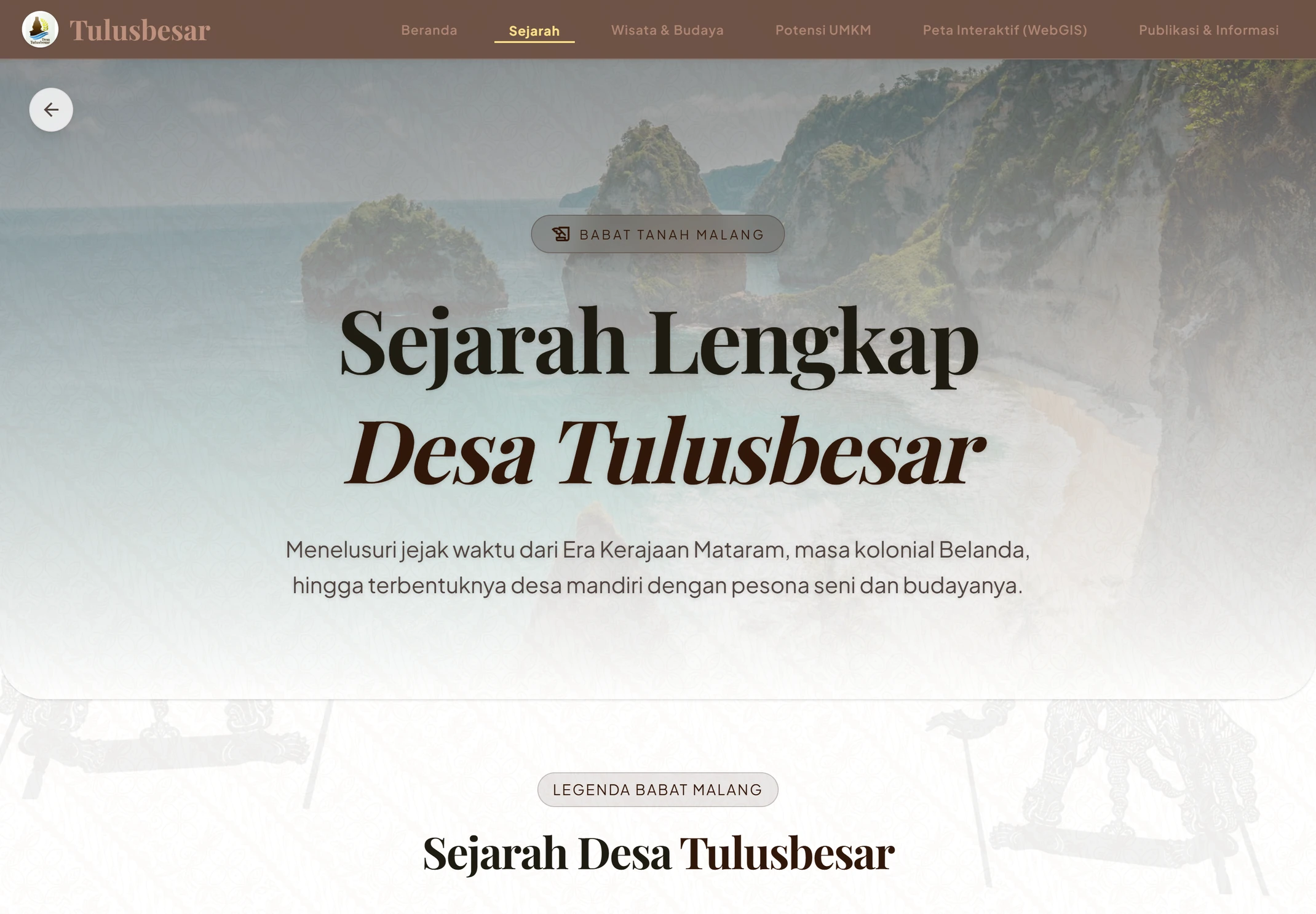 Sejarah desa yang bisa diperbarui perangkat desa