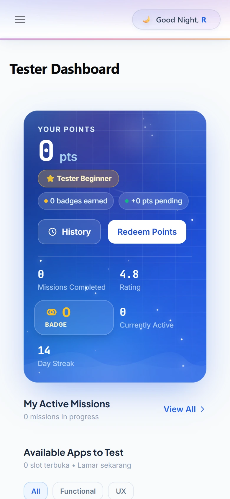 PlayTest ID — Panel tester versi ponsel