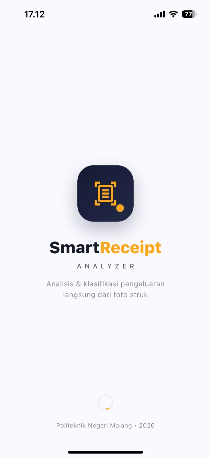 Splash screen mode terang